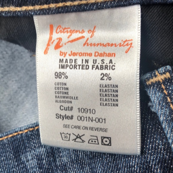 Citizen Of Humanity Blue Kelly Low Rise Bootcut Jeans Size 29 - Picture 14 of 15